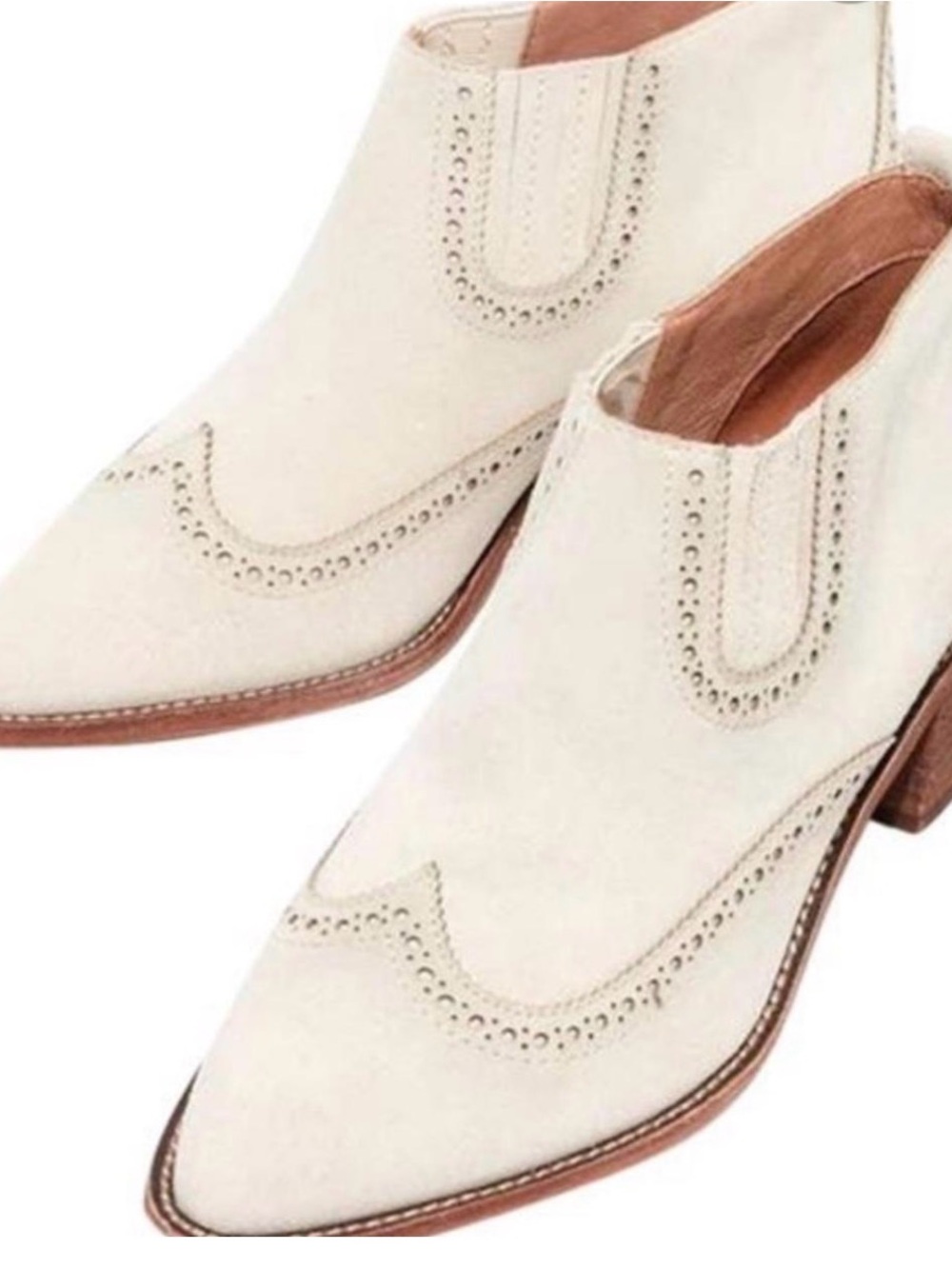 Madewell Beige Suede Wingtip Slip-On Loafers in very good condition